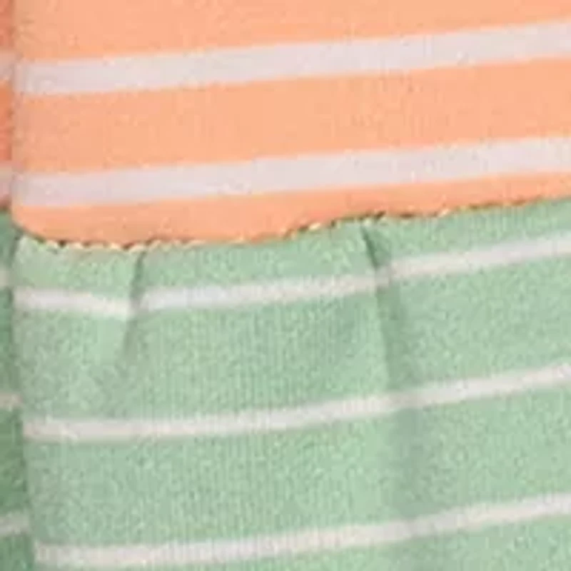 Toddler Girls Sleeveless Striped Color Block Tiered Dress