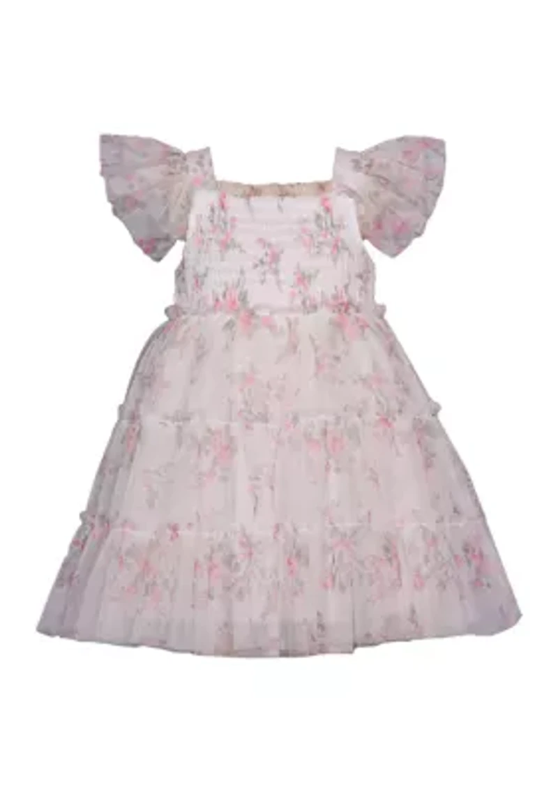 Toddler Girls Ruffle Floral Printed Dress