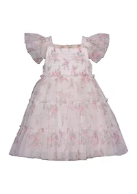Toddler Girls Ruffle Floral Printed Dress