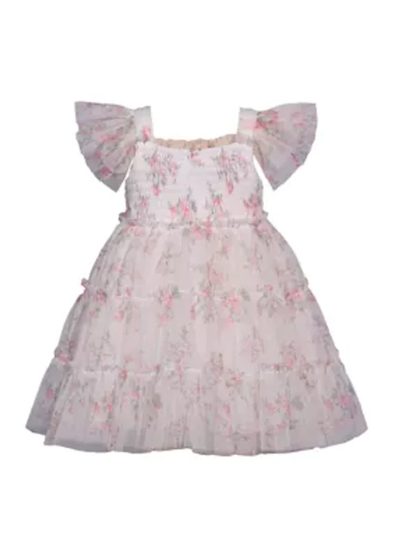Toddler Girls Ruffle Floral Printed Dress