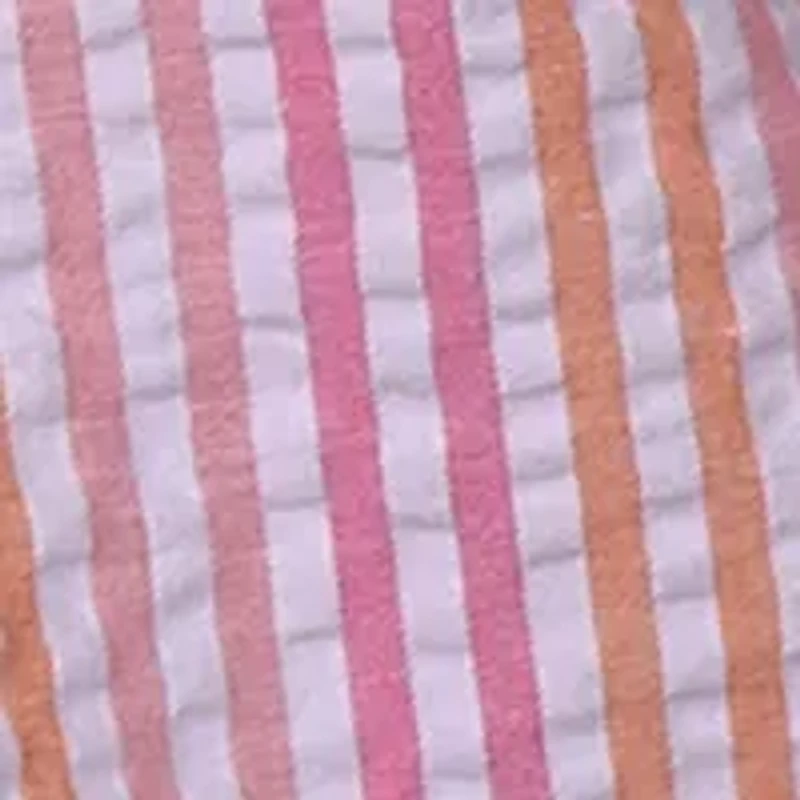 Toddler Girls Stripe Flamingo Embroidered Dress