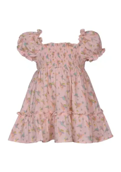 Toddler Girls Hummingbird Printed Dress