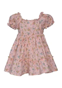 Toddler Girls Hummingbird Printed Dress