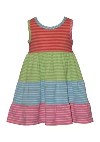 Toddler Girls Sleeveless Coloblock Dress