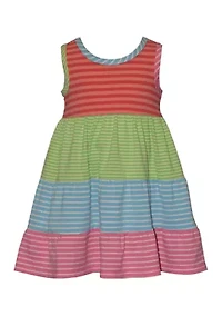 Toddler Girls Sleeveless Coloblock Dress