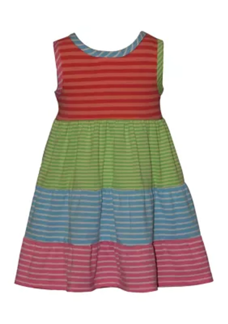 Toddler Girls Sleeveless Coloblock Dress