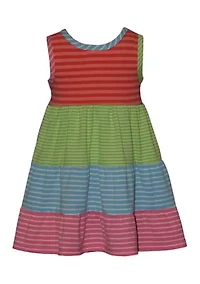 Toddler Girls Sleeveless Coloblock Dress
