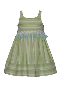 Toddler Girls Striped Dress