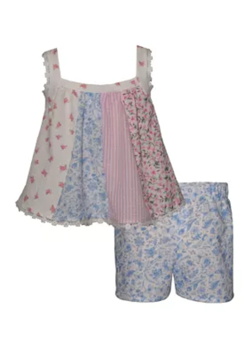 Toddler Girls Multimedia Top and Shorts Set