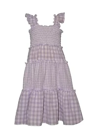Toddler Girls Tiered Seersucker Dress