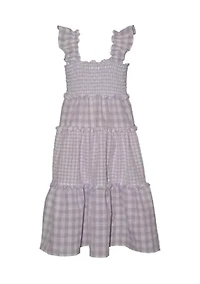 Toddler Girls Tiered Seersucker Dress