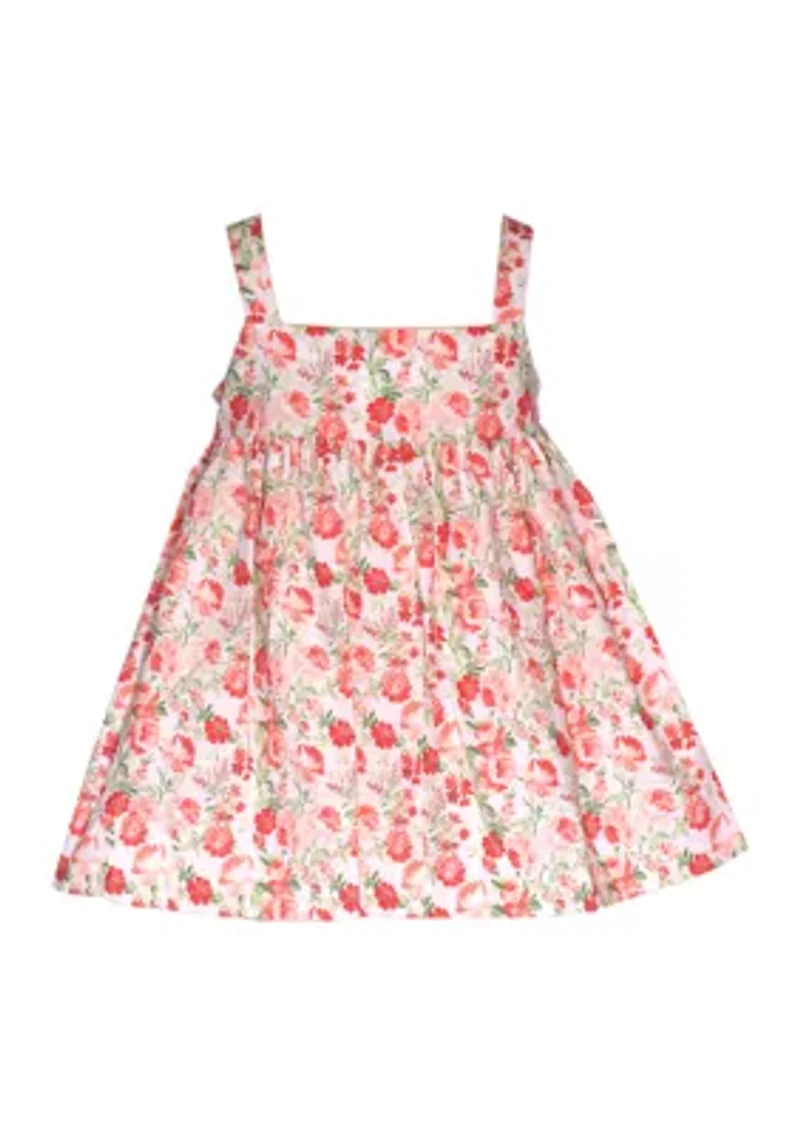 Baby Girls Sleeveless Floral Printed Dress