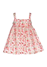 Baby Girls Sleeveless Floral Printed Dress