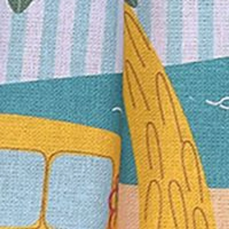 Baby Girls Flutter Sleeve Beach Printed Dress