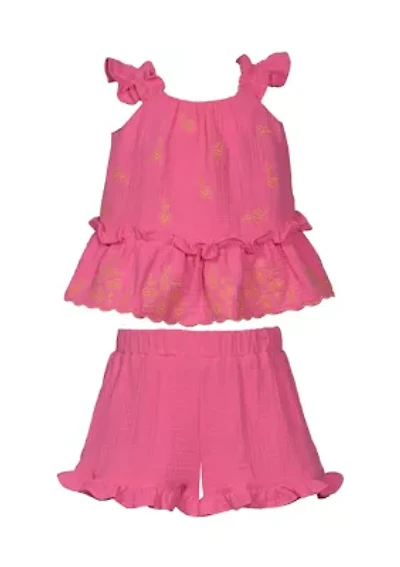Baby Girls Two Piece Gauze Set
