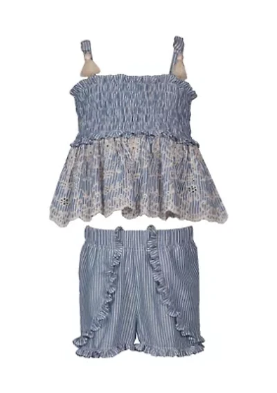 Baby Girls Two Piece Smocked Set