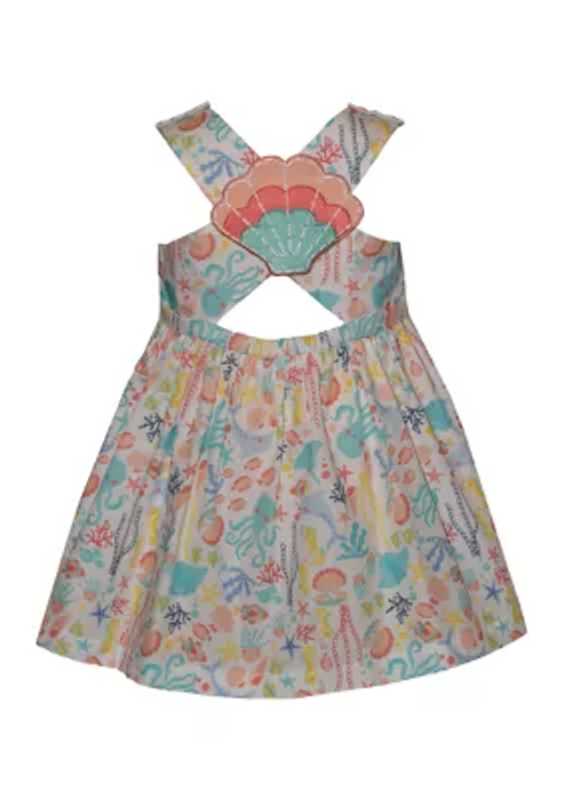 Baby Girls Cross Back Sea Dress