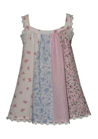 Baby Girls Sleeveless Multi Media Dress