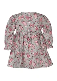 Toddler Girls Printed Smocked Dress