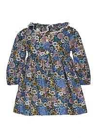 Toddler Girls Floral Printed Smocked Dress