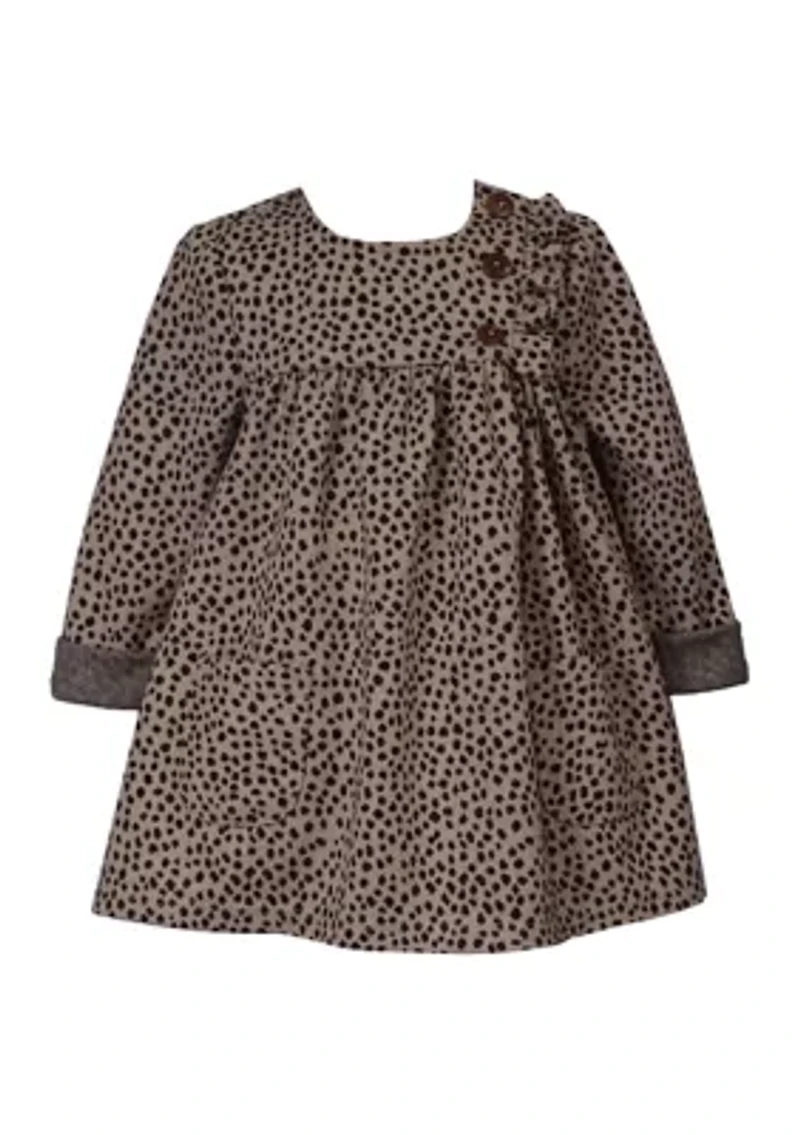 Toddler Girls Long Sleeve Animal Print Dress
