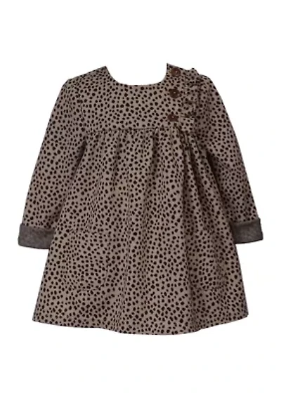 Toddler Girls Long Sleeve Animal Print Dress