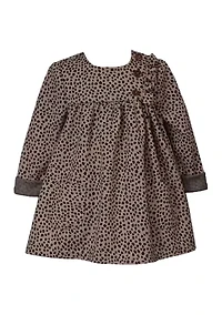 Toddler Girls Long Sleeve Animal Print Dress