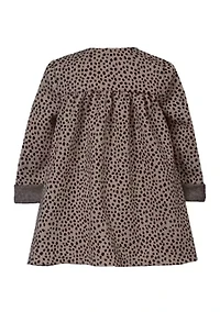 Toddler Girls Long Sleeve Animal Print Dress