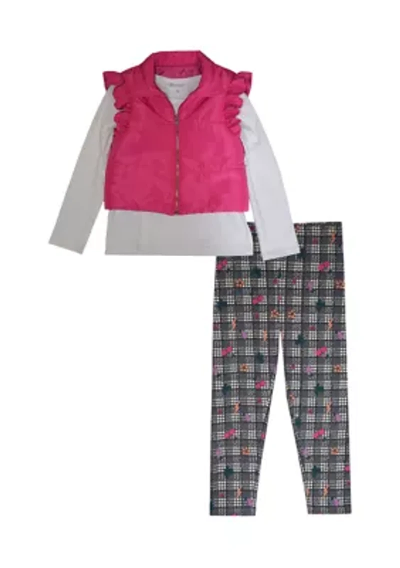 Toddler Girls Puffy Vest Set