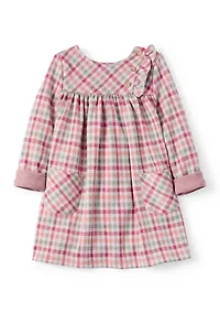 Toddler Girls Long Sleeve Plaid Dress