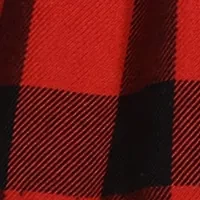 Baby Girls 3/4 Sleeve Knit Plaid Babydoll Dress
