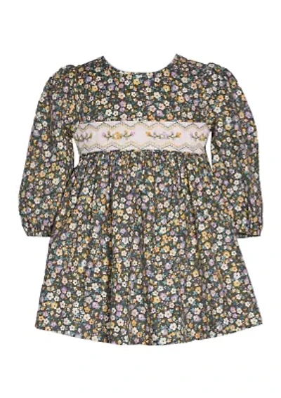 Baby Girls Floral Printed Twill Dress