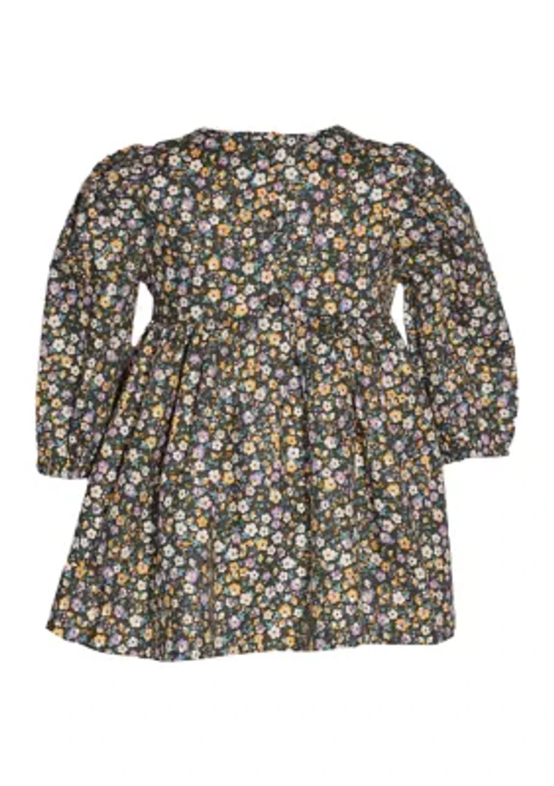 Baby Girls Floral Printed Twill Dress