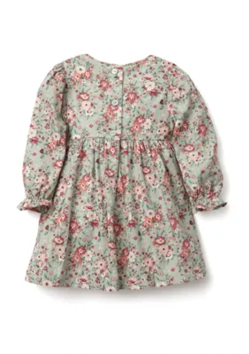 Baby Girls Printed Smocked Dress