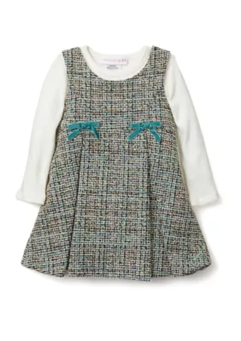 Baby Girls Bouclé Jumper Dress Set