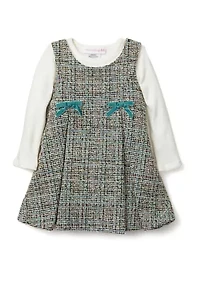 Baby Girls Bouclé Jumper Dress Set