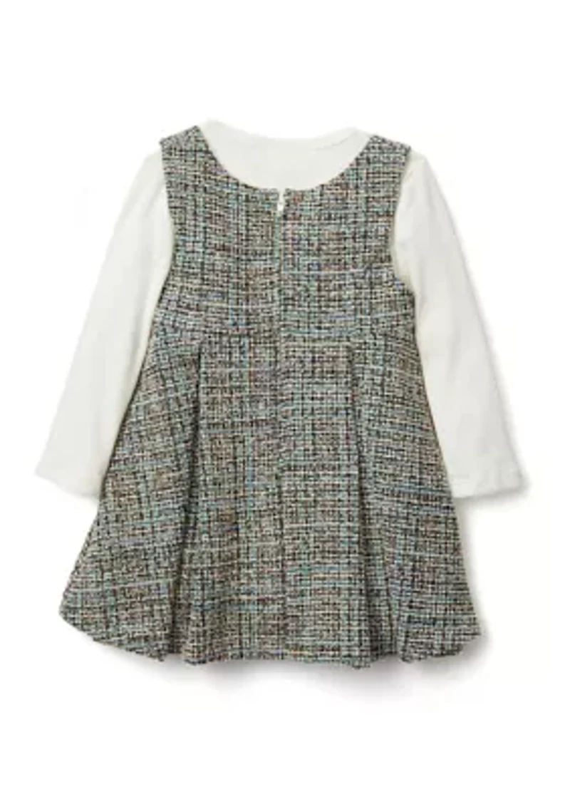 Baby Girls Bouclé Jumper Dress Set