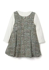 Baby Girls Bouclé Jumper Dress Set