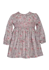 Baby Girls Long Sleeve Floral Smocked Dress