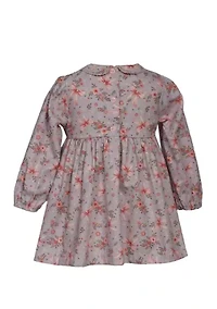 Baby Girls Long Sleeve Floral Smocked Dress