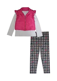 Baby Girls Puffy Vest Set