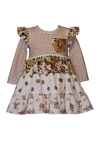 Baby Girls Mixed Media Tiered Dress
