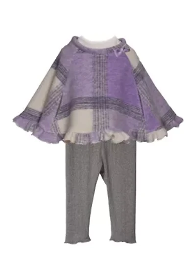 Baby Girls 3-Piece Poncho Set