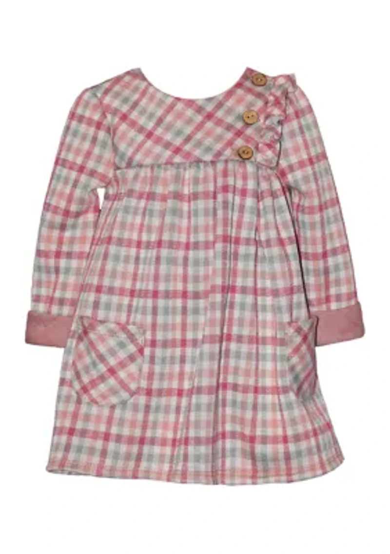 Baby Girls Long Sleeve Plaid Dress