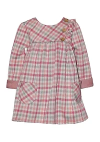 Baby Girls Long Sleeve Plaid Dress