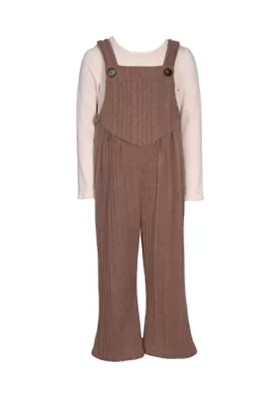 Toddler Girls Long Sleeve T-Shirt and Jumpsuit Set