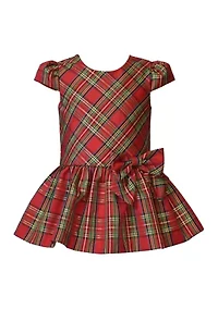 Toddler Girls Coat with Plaid Dress