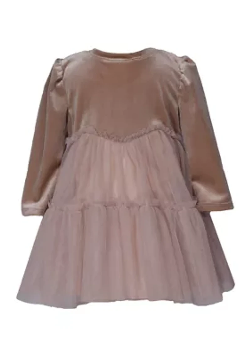 Baby Girls Velvet Mesh Dress