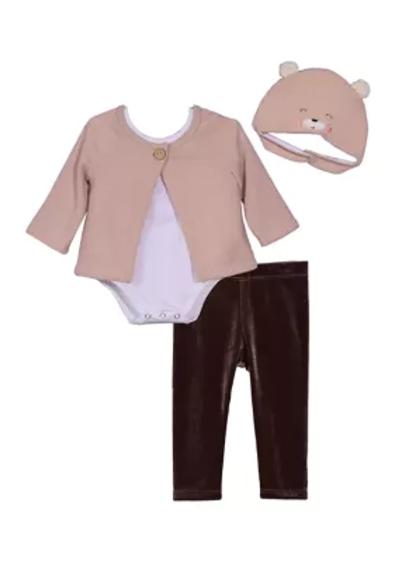 Baby Girls 4 Piece Velvet Take Me Home Set