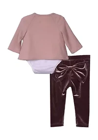 Baby Girls 4 Piece Velvet Take Me Home Set